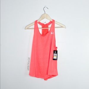 Under Armour Heat Gear Threadborne Orange Tank